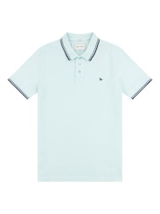 Jack Wills Light Blue 100% Cotton Edgewear Pique Polo Shirt - Image 5 of 6