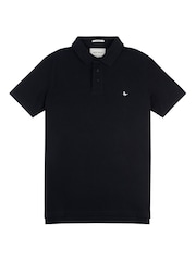 Jack Wills Black 100% Cotton Aldgrove Pique Polo Shirt - Image 5 of 6