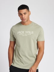 Jack Wills Green 100% Cotton Carnaby T-Shirt - Image 1 of 6
