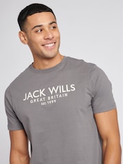 Jack Wills Dark Grey Carnaby 100% Cotton T-Shirt - Image 4 of 6