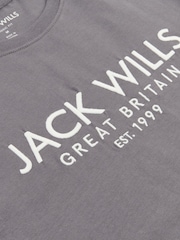Jack Wills Dark Grey Carnaby 100% Cotton T-Shirt - Image 6 of 6