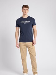 Jack Wills Dark Blue 100% Cotton Carnaby T-Shirt - Image 3 of 6
