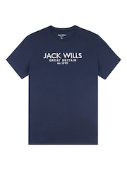 Jack Wills Dark Blue 100% Cotton Carnaby T-Shirt - Image 5 of 6