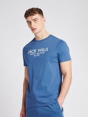 Jack Wills Blue 100% Cotton Carnaby T-Shirt - Image 1 of 6
