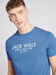 Jack Wills Blue 100% Cotton Carnaby T-Shirt - Image 4 of 6