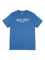 Jack Wills Blue 100% Cotton Carnaby T-Shirt - Image 5 of 6