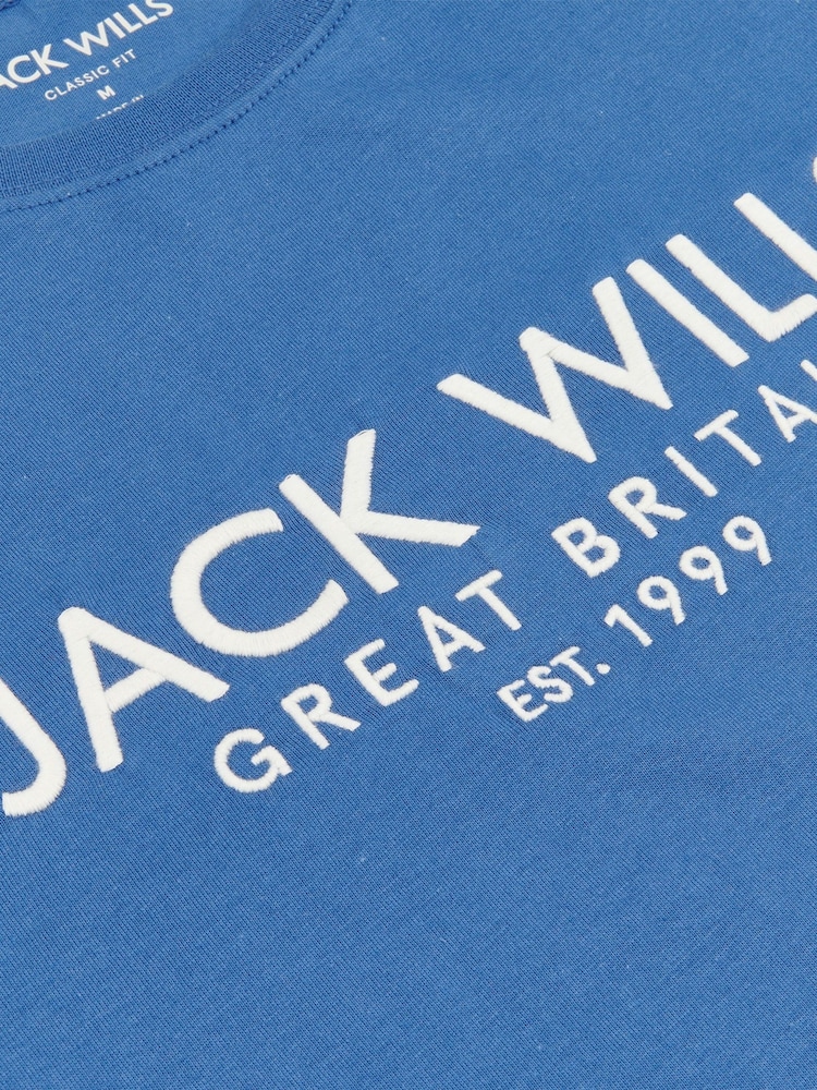 Jack Wills Blue 100% Cotton Carnaby T-Shirt - Image 6 of 6