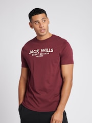 Jack Wills Red 100% Cotton Carnaby T-Shirt - Image 1 of 6