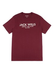 Jack Wills Red 100% Cotton Carnaby T-Shirt - Image 5 of 6