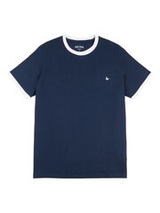 Jack Wills Navy Blue 100% Cotton Pentworth Logo T-Shirt - Image 4 of 5