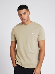 Jack Wills Nude Sandford 100% Cotton T-Shirt - Image 1 of 7