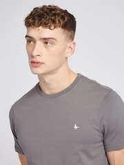 Jack Wills Dark Grey Sandford 100% Cotton T-Shirt - Image 4 of 6