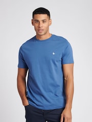 Jack Wills Blue Sandford 100% Cotton T-Shirt - Image 1 of 6