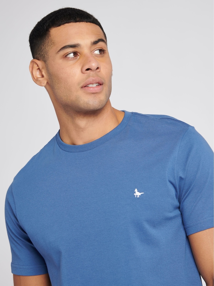 Jack Wills Blue Sandford 100% Cotton T-Shirt - Image 4 of 6