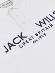 أبيض - قميص بولو بيكيه مصنوع من خامة %100 قطن من Jack Wills - صورة 6 من 6