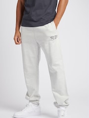 Jack Wills Grey Graphic Haydor 100% Cotton Joggers - Image 1 of 6