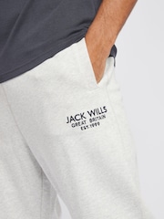 Jack Wills Grey Graphic Haydor 100% Cotton Joggers - Image 4 of 6