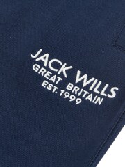 Jack Wills Blue 100% Cotton Graphic Haydor Joggers - Image 6 of 6