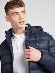 Jack Wills Blue Kershaw Hooded Puffer Jacket - Image 4 of 6