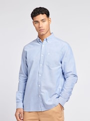 Jack Wills Blue Wadsworth Oxford 100% Cotton Shirt - Image 1 of 6