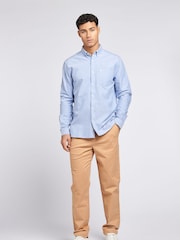 Jack Wills Blue Wadsworth Oxford 100% Cotton Shirt - Image 3 of 6