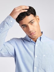 Jack Wills Blue Wadsworth Oxford 100% Cotton Shirt - Image 4 of 6