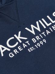 Jack Wills Dark Blue Batsford 100% Cotton Hoodie - Image 5 of 5