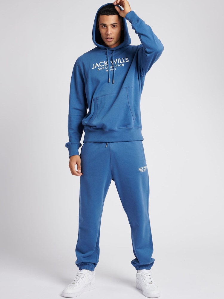 Jack Wills Blue 100% Cotton Batsford Hoodie - Image 2 of 7 Jack Wills Blue 100% Cotton Batsford Hoodie - Image 2 of 7