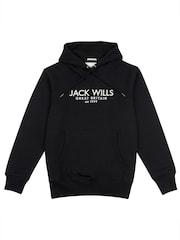 Jack Wills Black 100% Cotton Batsford Hoodie - Image 4 of 5