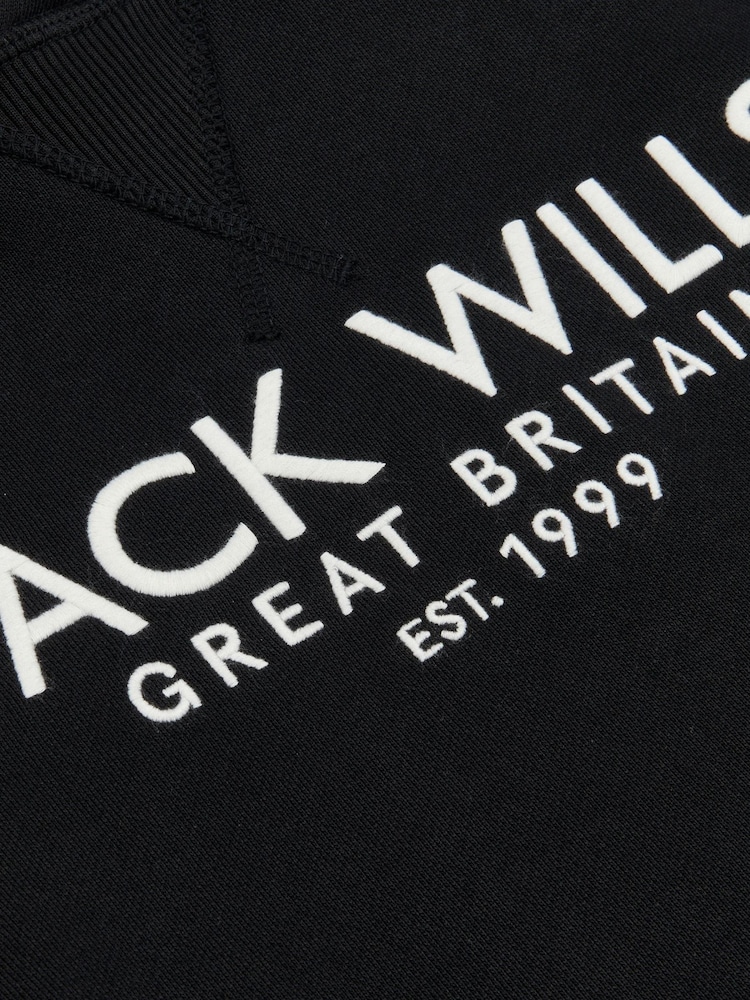 Jack Wills Black 100% Cotton Batsford Hoodie - Image 5 of 5