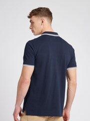 Jack Wills Blue Edgewear Pique 100% Cotton Polo Shirt - Image 2 of 6