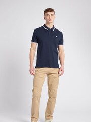 Jack Wills Blue Edgewear Pique 100% Cotton Polo Shirt - Image 3 of 6