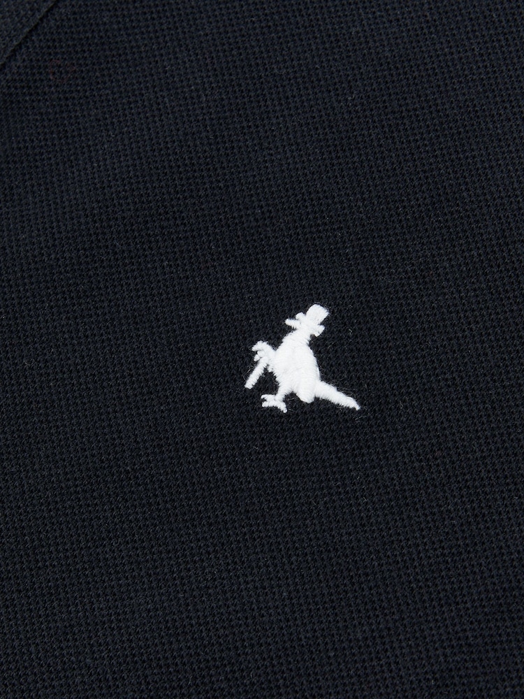 Jack Wills Black 100% Cotton Edgewear Pique Polo Shirt - Image 6 of 6 Jack Wills Black 100% Cotton Edgewear Pique Polo Shirt - Image 6 of 6