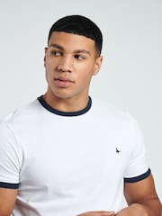 Jack Wills White 100% Cotton Pentworth Logo T-Shirt - Image 3 of 5