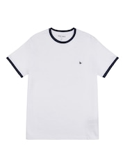 Jack Wills White 100% Cotton Pentworth Logo T-Shirt - Image 4 of 5