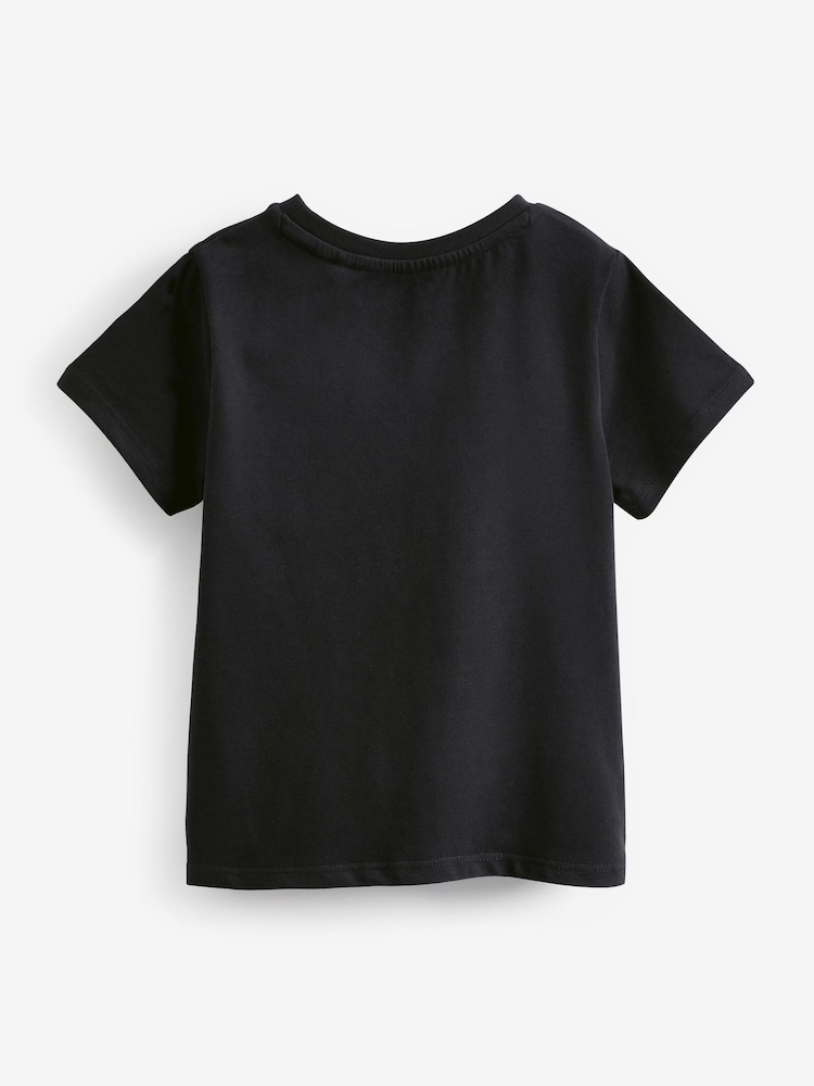 Black Parkinson's Charity Next Print T-Shirt (3-16yrs) - Image 5 of 5