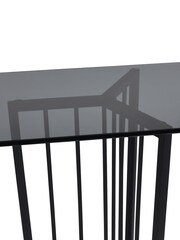 Libra Interiors Black Abington Tinted Glass Top Console Table - Image 2 of 4