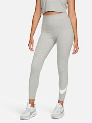 Nike Dark Grey Heather High-Waisted Graphic Leggings - Image 1 of 4