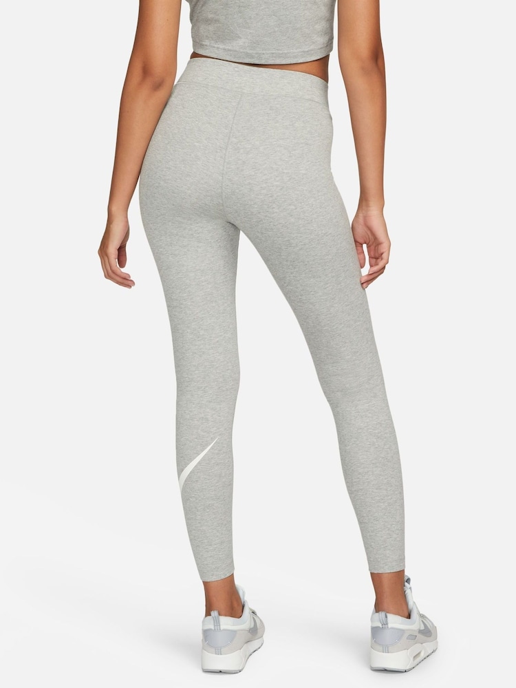 Nike Dark Grey Heather High-Waisted Graphic Leggings - Image 2 of 4