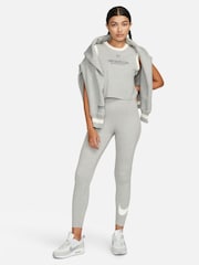 Nike Dark Grey Heather High-Waisted Graphic Leggings - Image 3 of 4