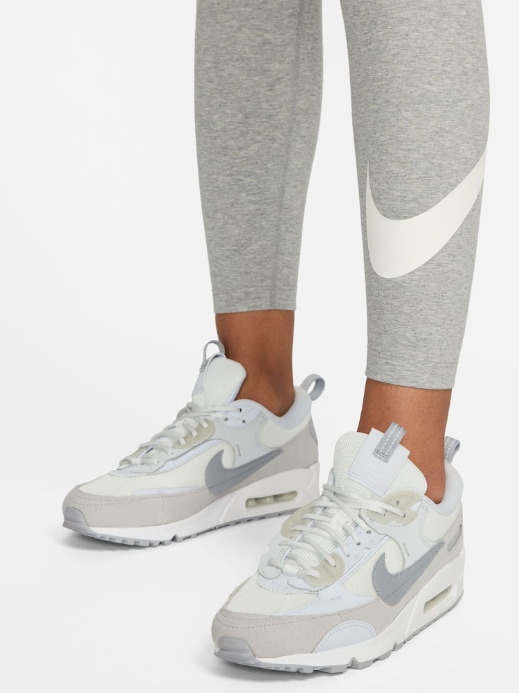 Nike Dark Grey Heather High-Waisted Graphic Leggings - Image 4 of 4