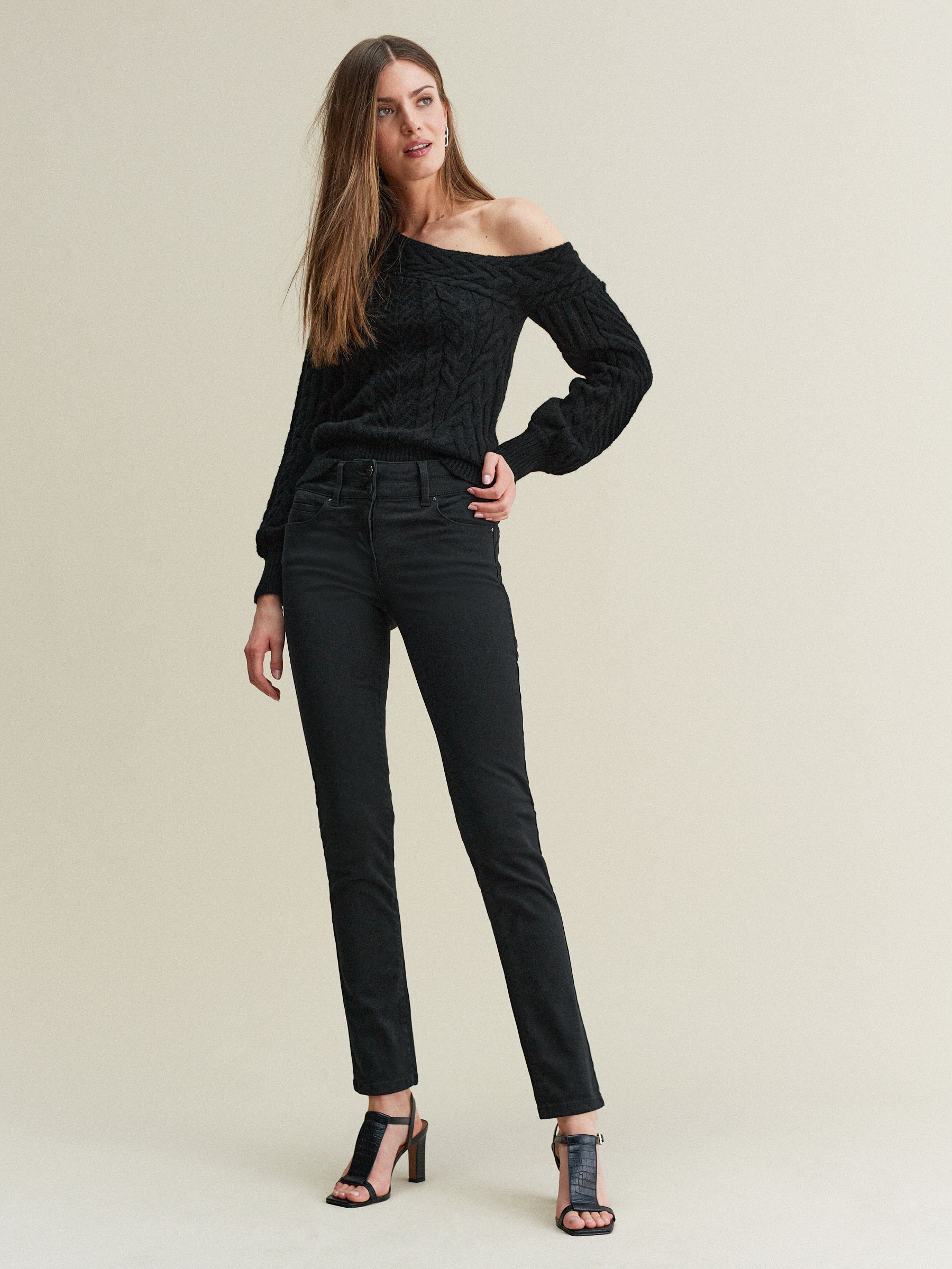 Black shaping jeans sale