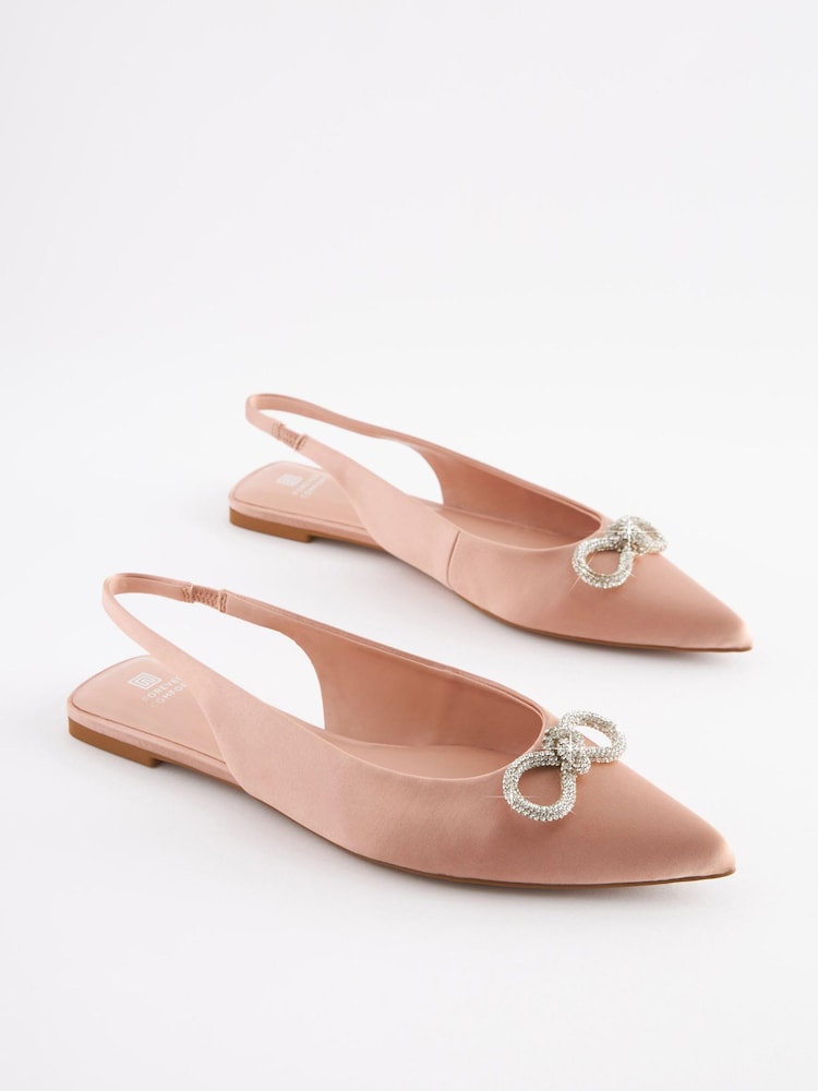 Cielisty różowy - Buty na płaskiej podeszwie Forever Comfort® z paskiem na pięcie i kokardą - Image 4 of 7