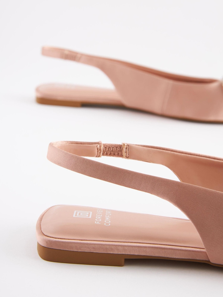 Cielisty różowy - Buty na płaskiej podeszwie Forever Comfort® z paskiem na pięcie i kokardą - Image 6 of 7