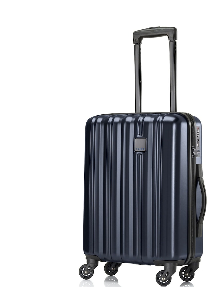 Tripp Navy Blue Retro II Cabin 4 Wheel Suitcase - Image 1 of 4 Tripp Navy Blue Retro II Cabin 4 Wheel Suitcase - Image 1 of 4