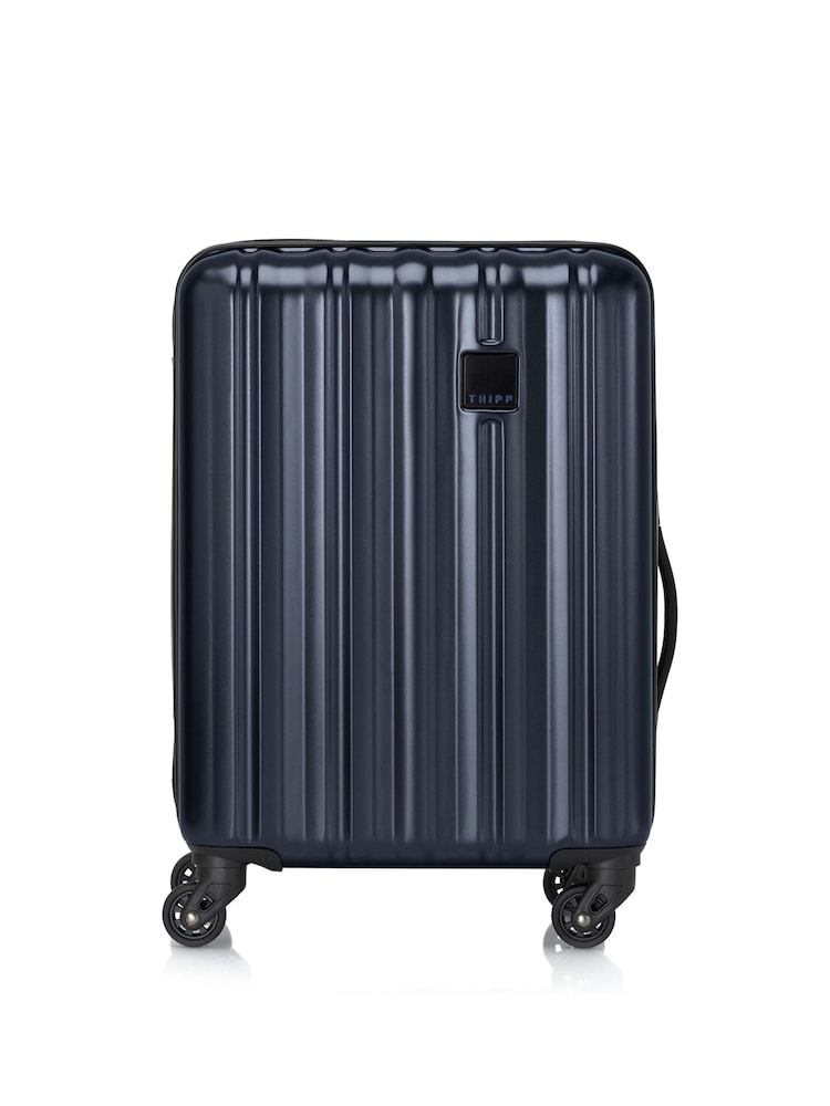 Tripp Navy Blue Retro II Cabin 4 Wheel Suitcase - Image 2 of 4 Tripp Navy Blue Retro II Cabin 4 Wheel Suitcase - Image 2 of 4