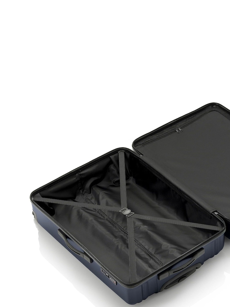 Tripp Navy Blue Retro Large 4 Wheel 76cm Suitcase With TSA Lock - Image 4 of 4