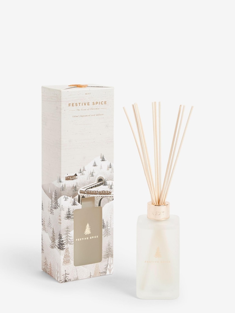 White Festive Spice Fragranced Christmas 180ml Reed Diffuser - Image 5 of 5