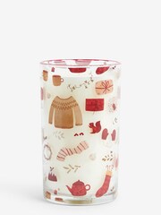 Red Pillar Festive Spice Scented Christmas Candle - Image 4 of 4