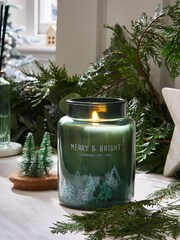 Green Christmas Tree Fragranced Jar Shaped Candle - Image 1 of 4